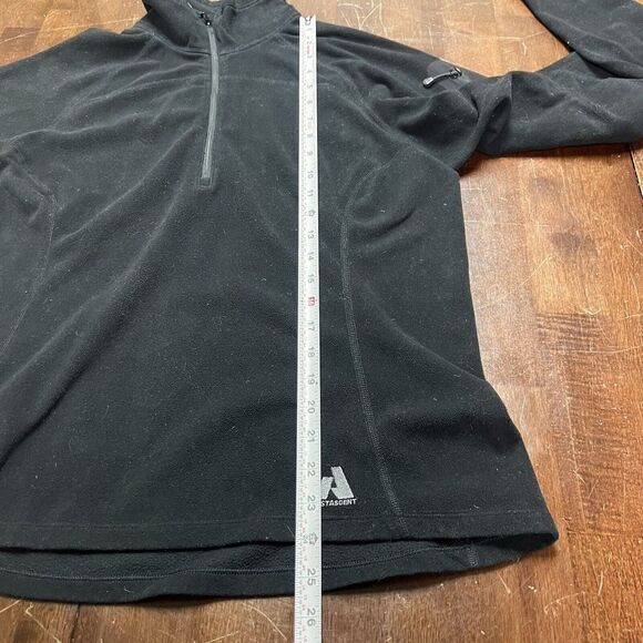 EDDIE BAUER First Ascent Sweater Women L Black Fleece Polartec 1/4 Zip Pullover - Picture 9 of 9